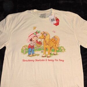 Strawberry Shortcake & Honey Pie Pony Kids Graphic Tee - Cream